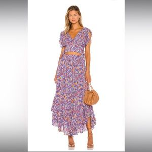 Free People Pretty Daze Set in Blue Combo